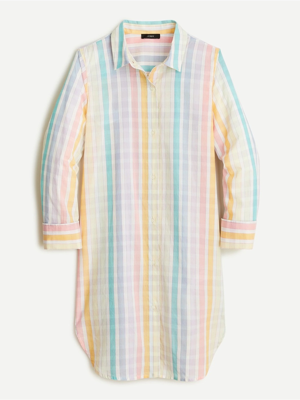 J.Crew Beach Shirt in Rainbow Gingham